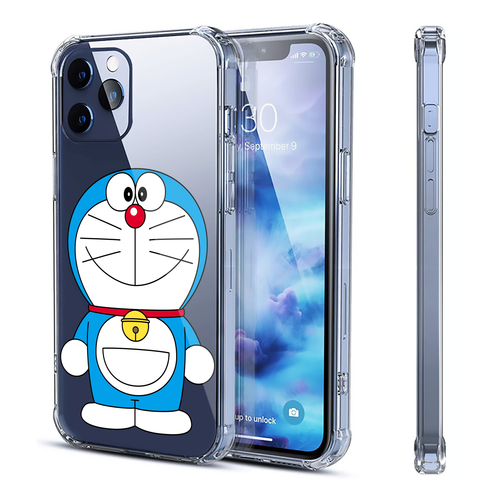 （画像用） ドラえもん Doraemon 【iPhone 12シリーズ対応】透明スマホケース（クリアソフトケース）